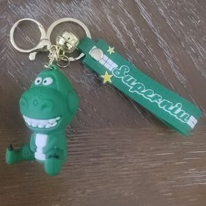 REX DINOSAUR TOY STORY Keychain Purse Bag Charm 3D Character Keys